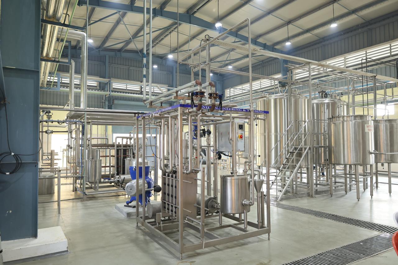 Inside the processing hall
